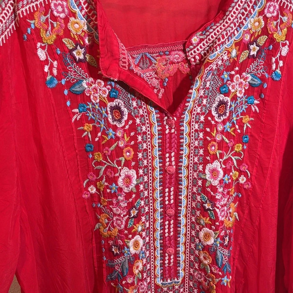 Johnny Was Bethanie Embroidered Tunic 2x - Picture 5 of 10